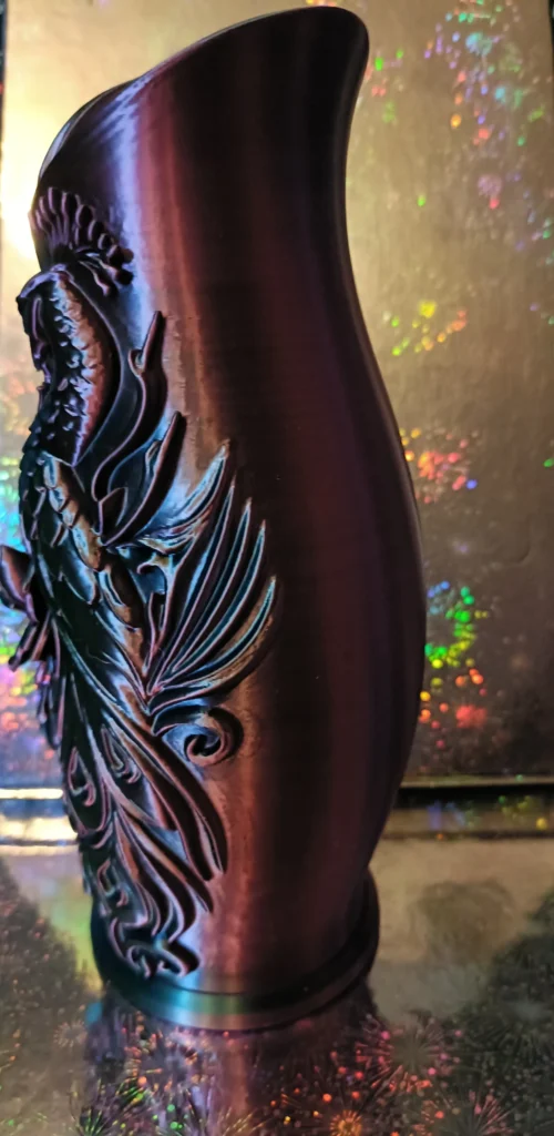 Vase Paon Floral – Décoration 3D élégante