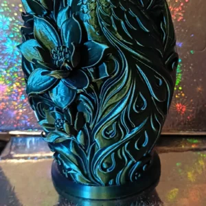Vase Paon Floral – Décoration 3D élégante – Image 4
