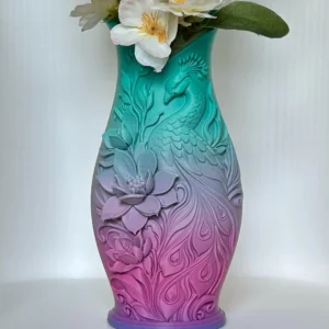 Vase Paon Floral – Décoration 3D élégante – Image 5