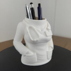 Porte-stylo Blouse de Médecin Femme 3D | Cadeau Médical & Déco Bureau